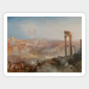 Modern Rome-Campo Vaccino by J.M.W, Turner Sticker